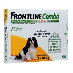 Frontline combo 4 pipettes  chiens 2 à 10 kg
