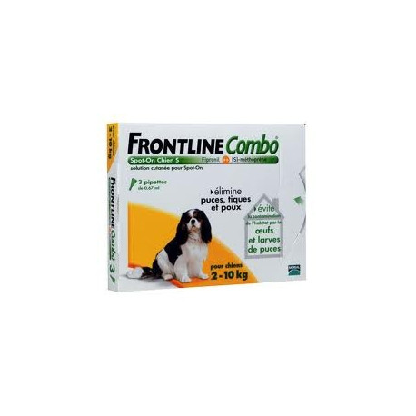 Frontline combo 4 pipettes  chiens 2 à 10 kg