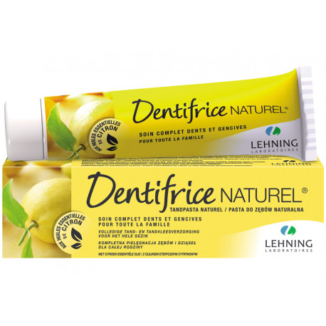 Dentifrice Naturel aux huiles essentielles de citron Lehning