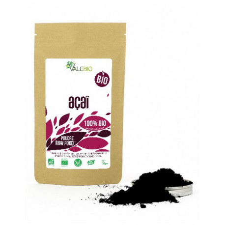 Açaï 100% Bio en poudre 100 g Valebio