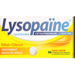 Lysopaïne Miel-Citron pastilles sans sucre