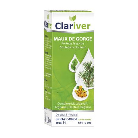 Clariver spray maux de gorge à base de plantes 30ml Cooper