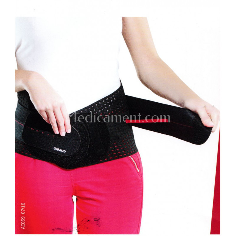 Ceinture lombaire de musculation, double système de fermeture en nylon -  noire pour les clubs et collectivités