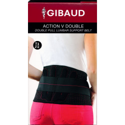 Ceinture Lombaire Action V Double hauteur  21 cm GIBAUD