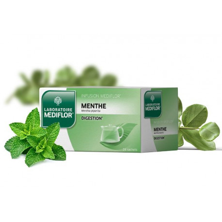 Menthe tisane mediflor digestive boite de 24 sachets