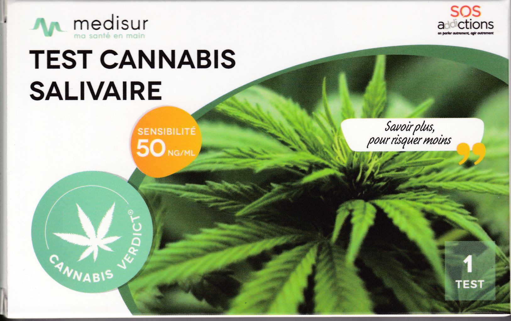 Medisur Autotest Cannabis salivaire : : Hygiène et Santé