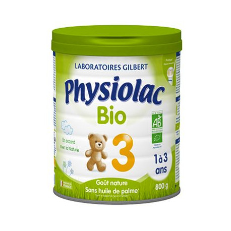 Physiolac 3 BIO Lait de croissance 10 mois à 3 ans 800g