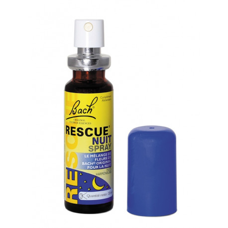 RESCUE Nuit Spray 20 ml Mélange de 5 Fleurs de Bach