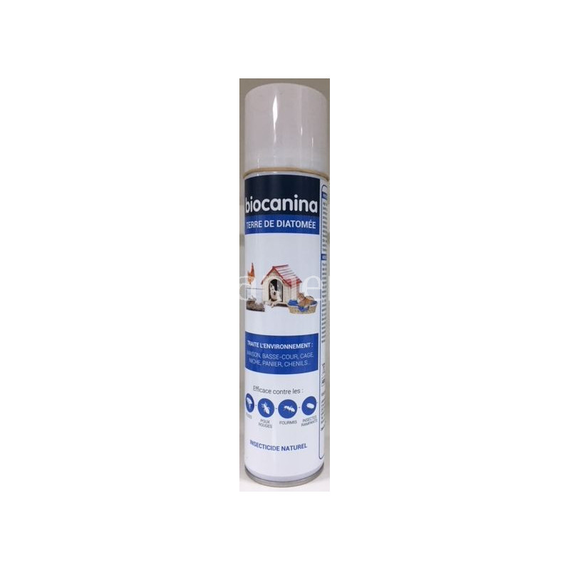 Terre de Diatomée spray 200 ml insecticide naturel du laboratoire Biocanina  traitement de l'environnement