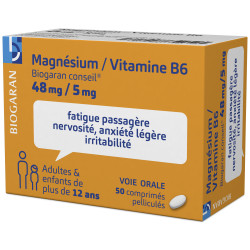 Magnésium Vitamine B6 Biogaran comprimés