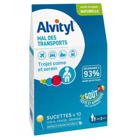 Alvityl Mal des transports sucettes