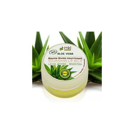 Aloe Vera Baume lvres nourrissant Bio 10 ml MKL hydrate les lvres sches