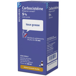 Carbocisteine sans sucre 5% sirop Biogaran conseil