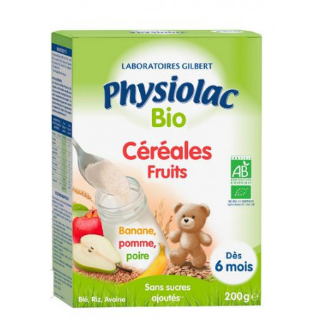 Physiolac Cereales Bio Sans Gluten Gout Nature Des 4 Mois 0 G