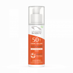 Crème solaire Visage SPF50 certifiée Bio 50 ml laboratoires de Biarritz