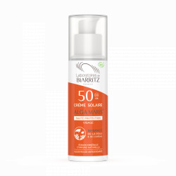 Crème solaire Visage  SPF50 certifiée Bio 50 ml laboratoires de Biarritz