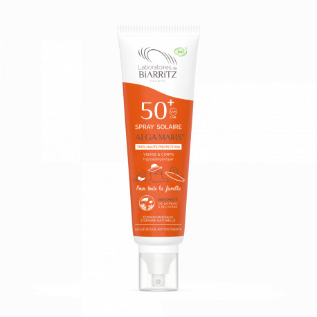 Spray solaire  SPF50Famille certifié Bio ALGA MARIS