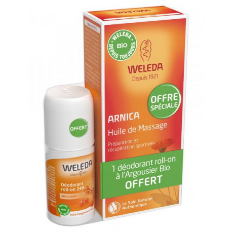 Huile de Massage à l'Arnica 200 ml Weleda + Déodorant Argousier