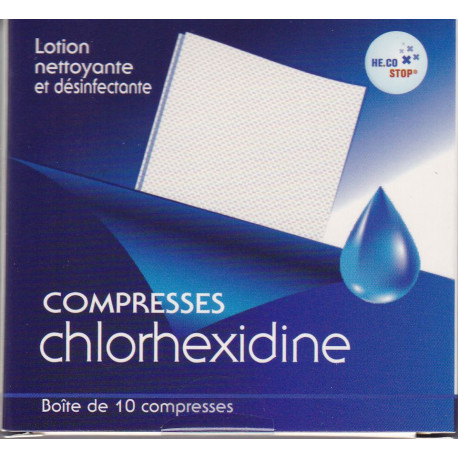 Compresses Chlorhexidine  désinfectantes