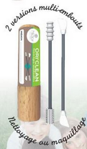 2 Coton Tiges Reutilisables Avec Embouts En Silicone Medical En Coffret