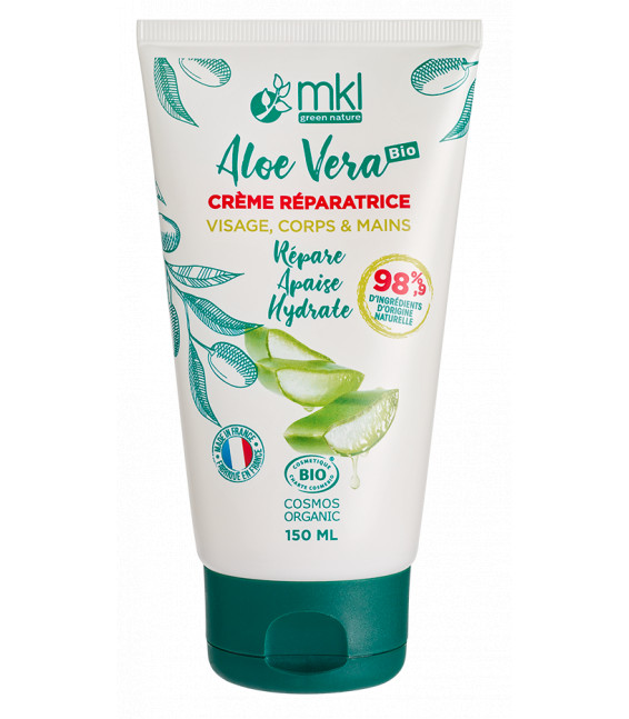 Bruidegom passie ziek Aloe Vera crème réparatrice Bio 150 ml hydrate et nourrit les peaux  sensibles