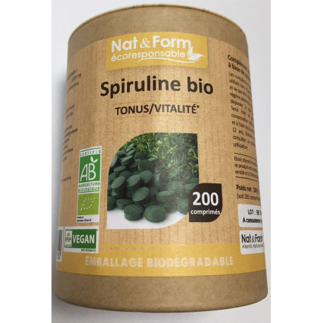 Spiruline Bio comprimés Nat&Form