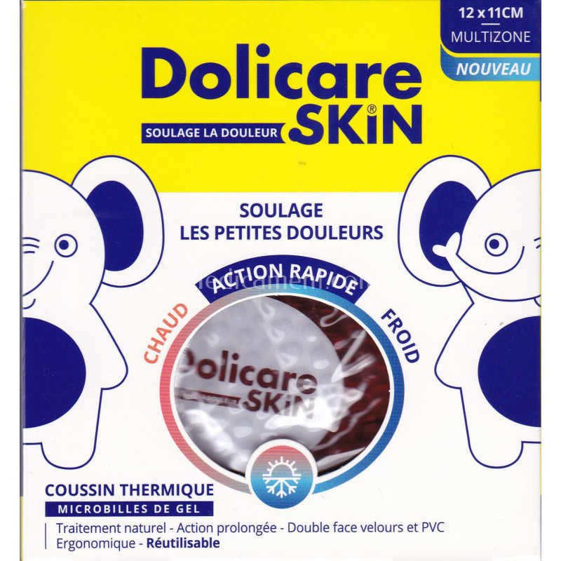 Coussin thermique avec microbilles de gel 12x11 cm pour Enfant Dolicare Skin