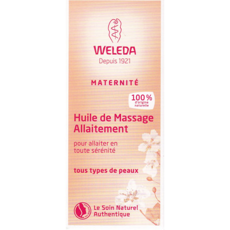 Huile de massage allaitement Weleda