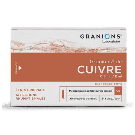 Granions de Cuivre 30 ampoules