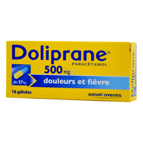 Doliprane 500mg 16 gelules