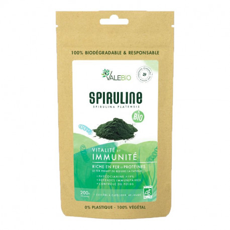 Spiruline Bio en poudre 200 g Valebio