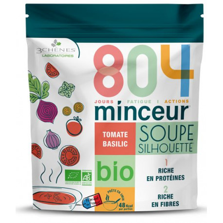 804 minceur soupe silhouette bio Tomate Basilic Les 3 chênes