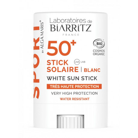 Alga maris Sport Stick solaire blanc 50+ Laboratoires de Biarritz