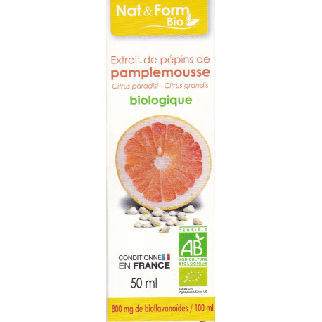 Extrait de pépins de pamplemousse Bio 50 ml Nat&Form