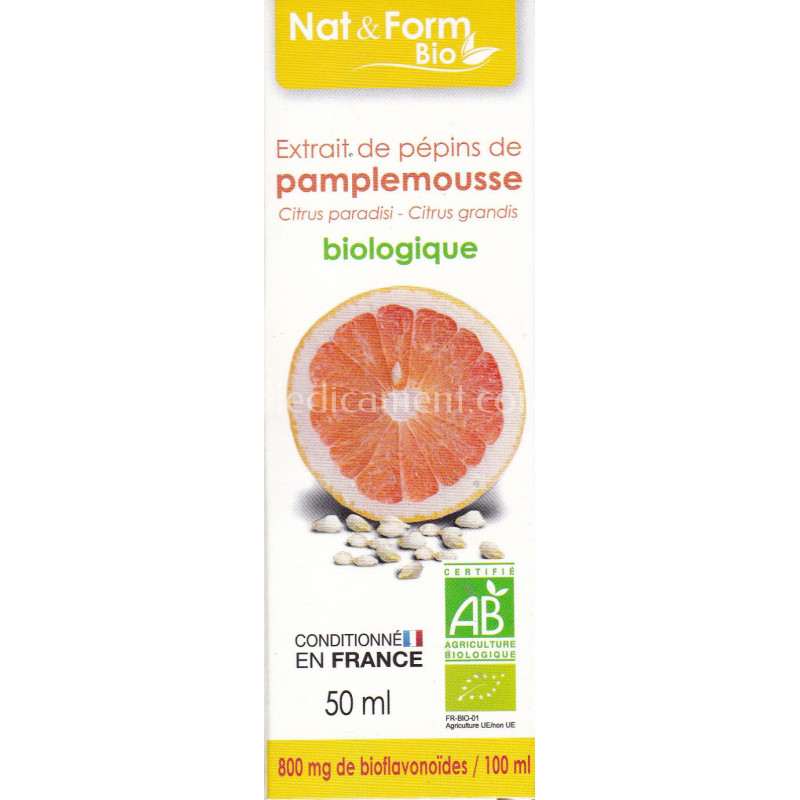 Extrait De Pépins De Pamplemousse Bio CITRONAT 800 - 50 Ml - Pur, Concentré, Issu De L'agriculture Biologique - Pour Bien-être Et Défenses Naturelles