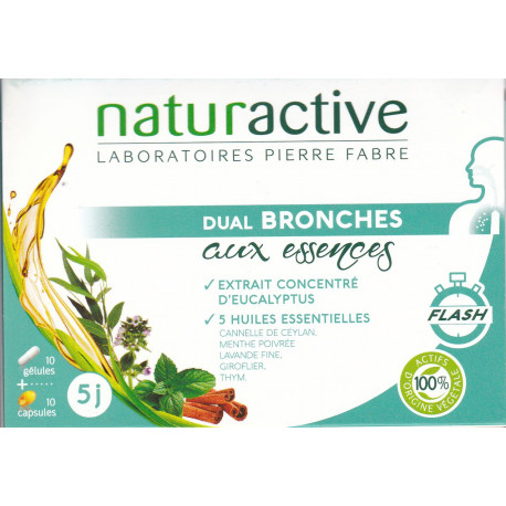 DUAL bronche aux essences Eucalyptus+ Huiles essentielles Naturactive