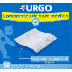 Compresses stériles de gaze 7.5 X 7.5 sachets Urgo