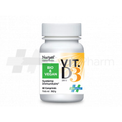 Nut'Exel Vit D3 Bio & vegan comprimés Evoluplus