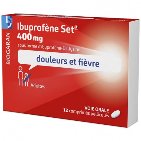 Ibuproféne Set 400mg 12 comprimés pelliculés Biogaran conseil