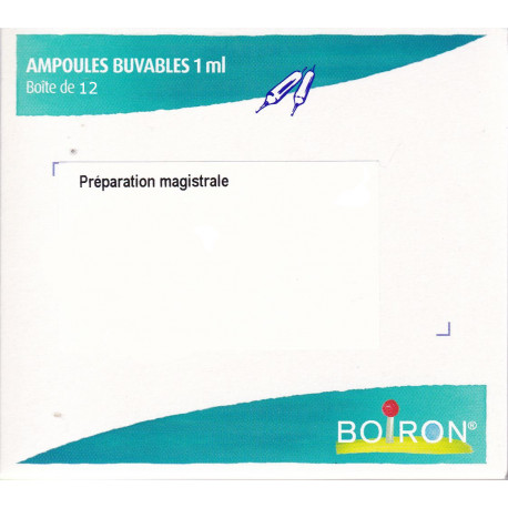 Préparation homéopathique sur commande 12 ampoules 1 ml Boiron
