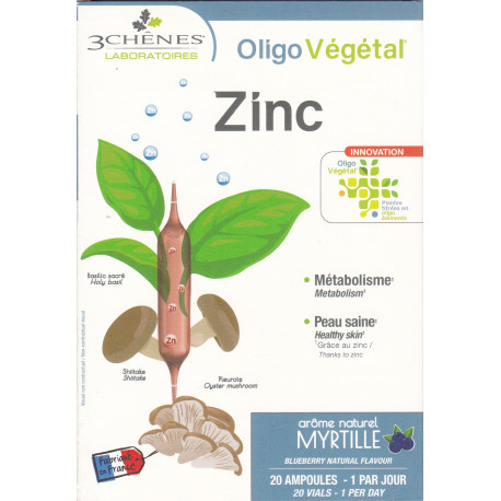 OligoVégétal Zinc Ampoules Les3Chênes