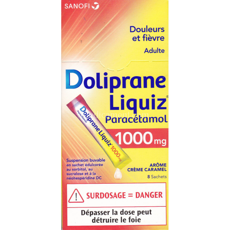 Doliprane 1000 : Douleurs et Fièvre