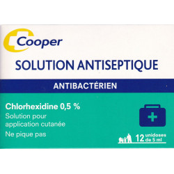 Solution antiseptique chlorhexidine unidoses Cooper