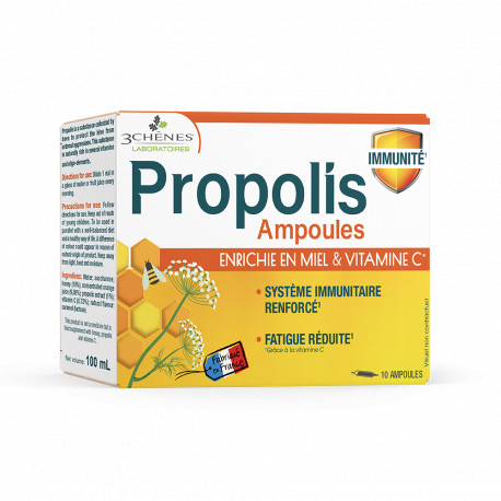 Propolis Ampoule Défenses naturelles Les 3 Chênes