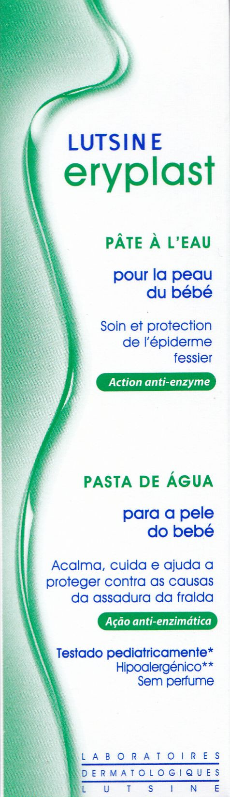 ERYPLAST - Pâte à l'Eau - Soin et Protection de l'Epiderme Fessier Bébé,  75g