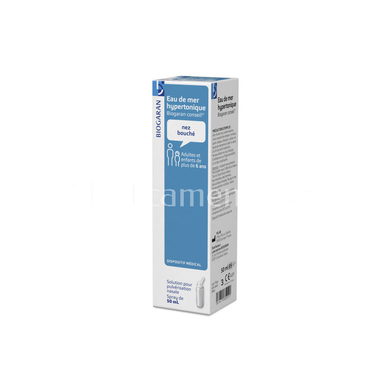 Eau de Mer BIOGARAN Spray 50 ml - Pharma-Médicaments.com