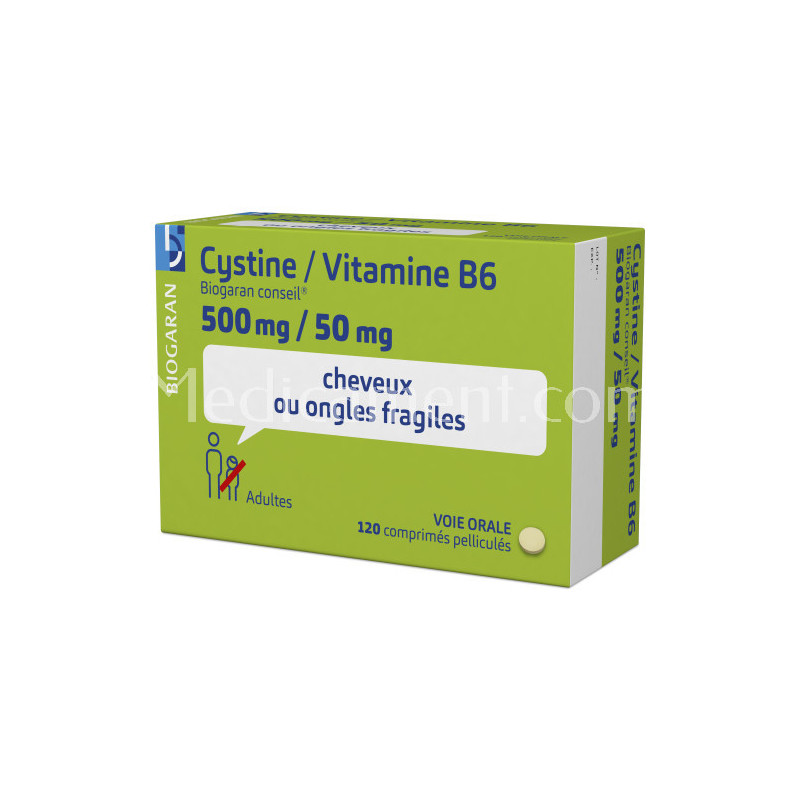 Cystine Vitamine B6 Comprimés Biogaran Conseil Cheveux et ongles ...