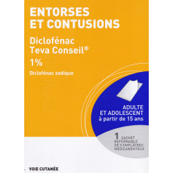 Diclofénac 1% Emplâtres Teva Conseil Entorses et contusions