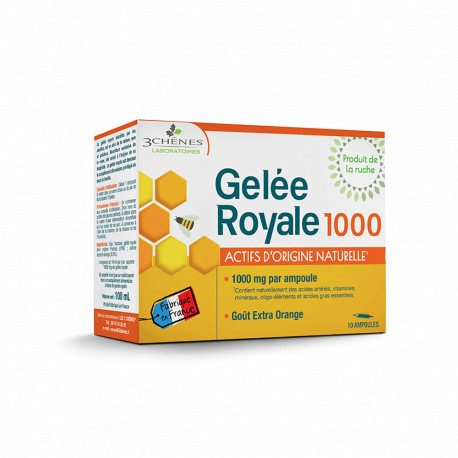 Gelée royale 1000 10 Ampoules Les 3 Chênes