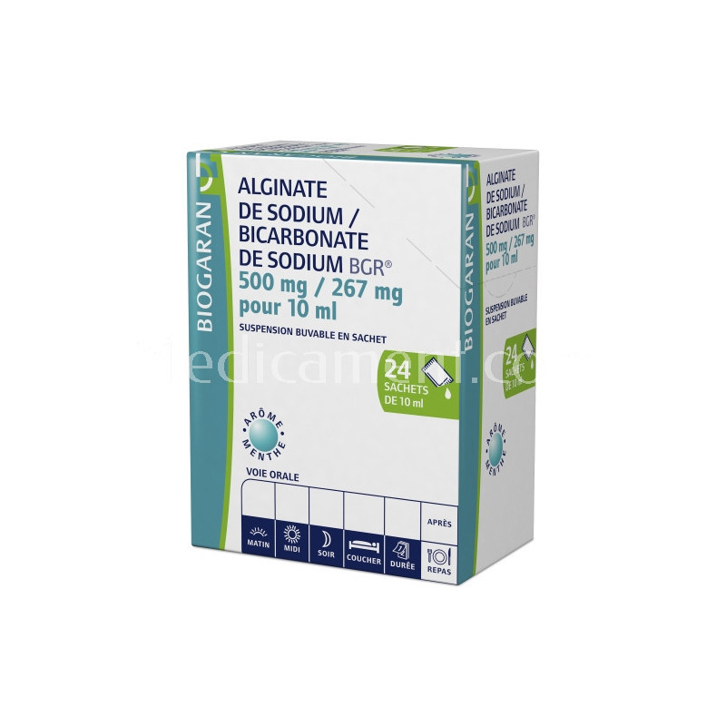 Alginate de sodium / Bicarbonate de sodium